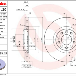 Dischi Freno Anteriori Alfa Romeo 159, Brera, Spider