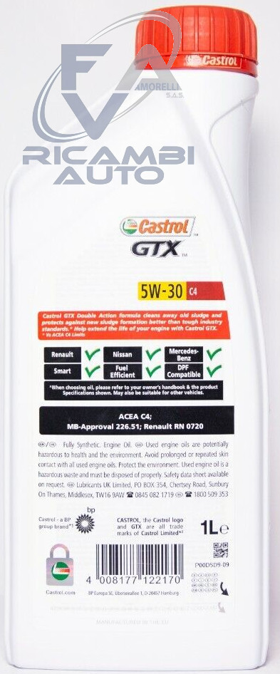 CASTROL GTX 5W30 C4 1L 15900G