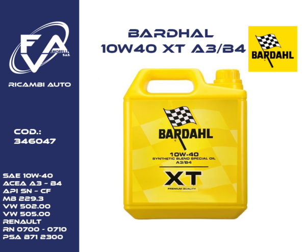 Bardahl XT 10W40 A3-B4 - 346047