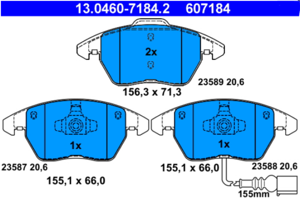 Kit Pastiglie freno 607184