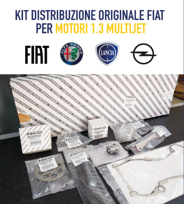 KIT DISTRIBUZIONE ORIGINALE FIAT compatibile con tutti i motori 1.3 Multijet FIAT - ALFA - LANCIA - OPEL - 71777824