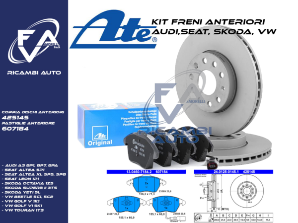 KIT Freni anteriori gruppo Audi VW ATE