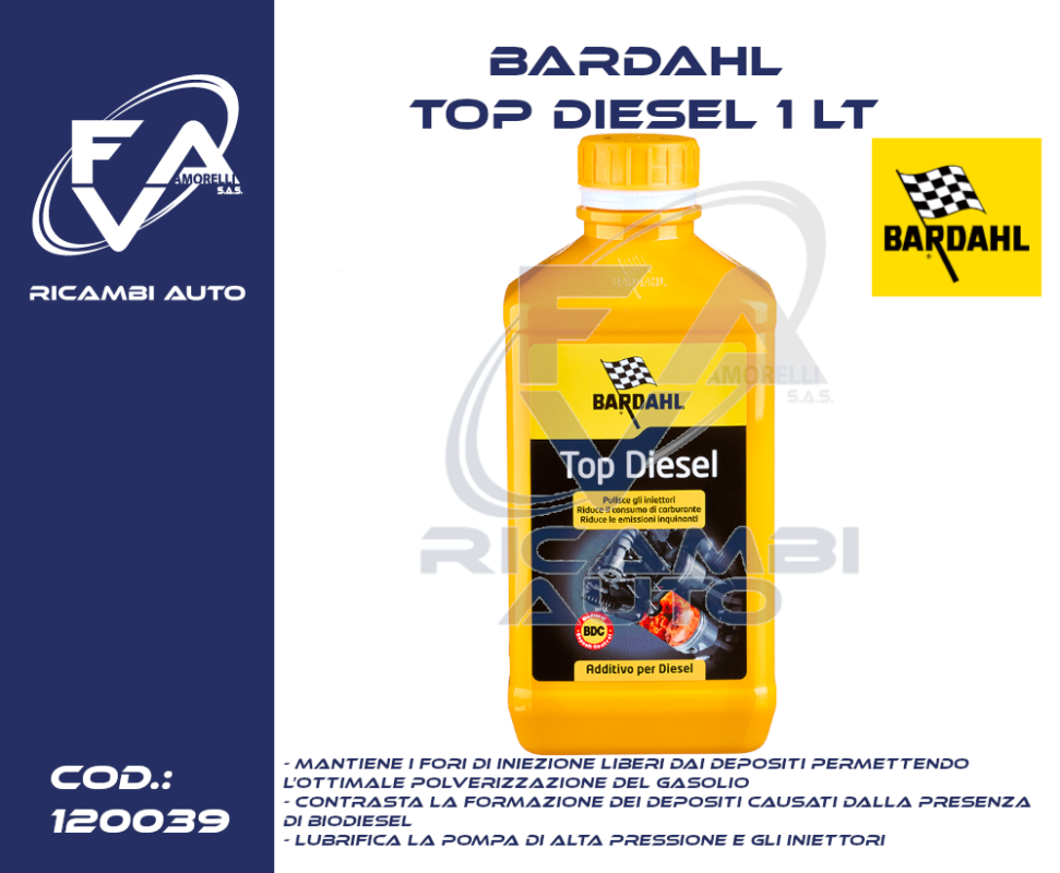 Top Diesel 1Lt - Bardahl - F.A.V. di Amorelli Vincenzo & C. s.a.s.