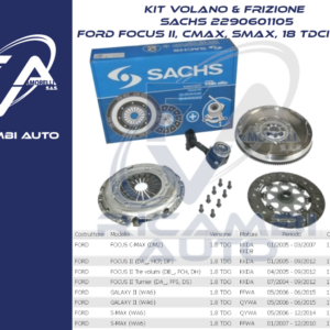 KIT FRIZIONE SACHS 2290601105 per FORD FOCUS 1.8 TDCI