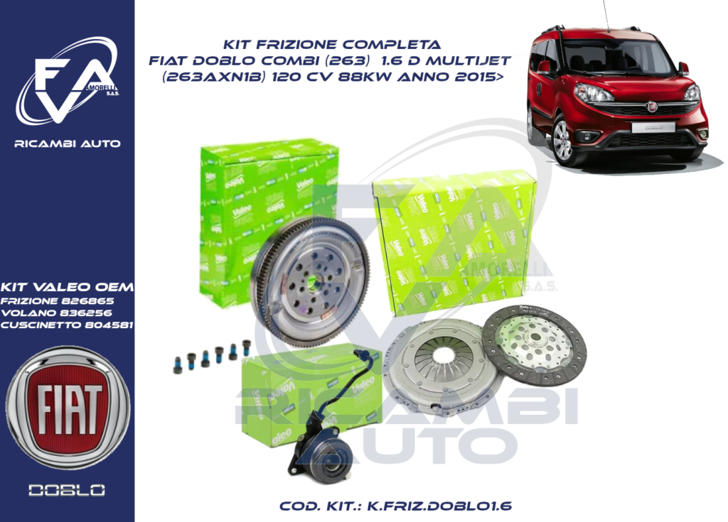 KIT FRIZIONE VOLANO RIGIDO ALFA 147, BRAVO (182), DOBLO - Foto 6