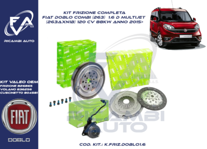 Kit Frizione completa FIAT DOBLO 1.6 MJET 2015