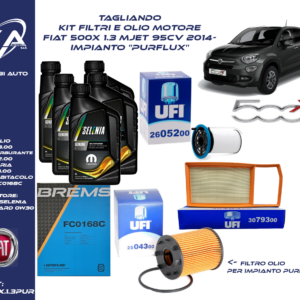 Tagliando filtri e Olio Fiat 500x 1.3 M Purflux