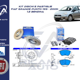 Kit Freni Anteriori Fiat Grande Punto 1.2 BENZINA