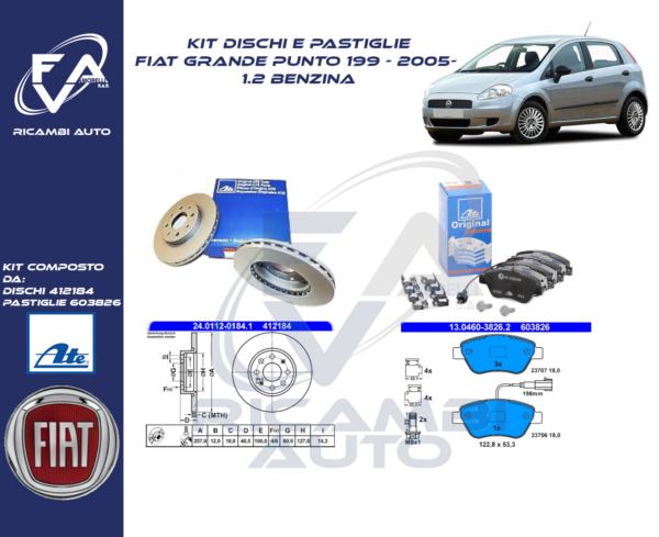 Kit Freni Anteriori Fiat Grande Punto 1.2 BENZINA