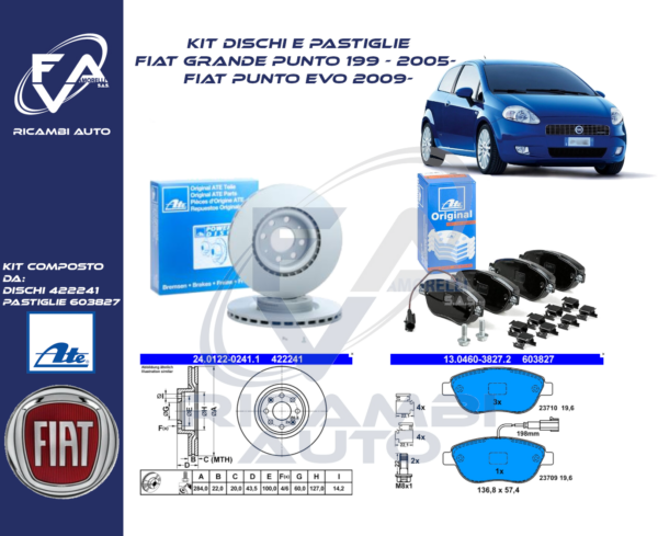 Kit Freni Ant. Fiat Punto 199 MJet T-jet