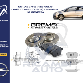 Kit Freni Ant. Opel Corsa D -1.0 BENZ Bremsi