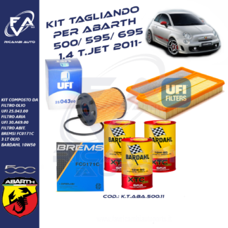 Kit tagliando Abarth 500, 595, 695 1.4 2011-