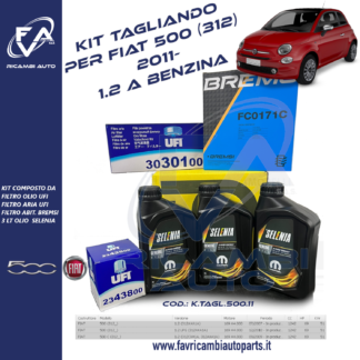 kit tagliando Fiat 500 (312) 2011 in poi 1.2 a Benzina
