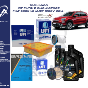 Kit tagliando fiat 500x 1.6 mjet 120CV 2014