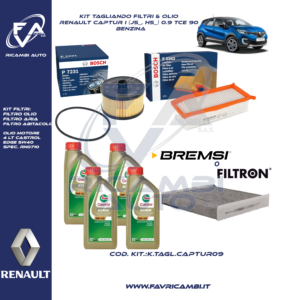 Kit tagliando renault captur 0.9 TCE BENZINA