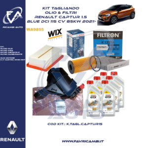 Kit tagliando renault captur 1.5 blue dci