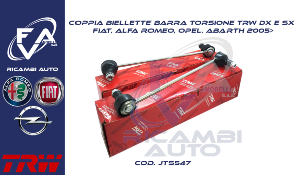 coppia biellette barra torsione fiat alfa opel jts547