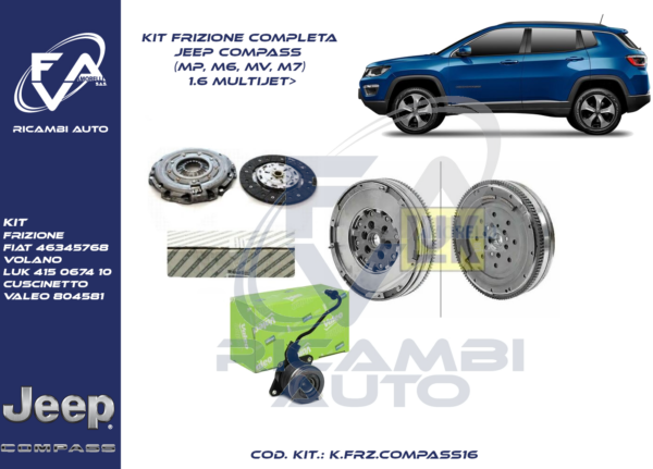 KIT FRIZIONE JEEP COMPASS 1.6 MJET