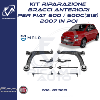Kit riparazione bracci anteriori Fiat 500, 500C, Malò/AYD 895019