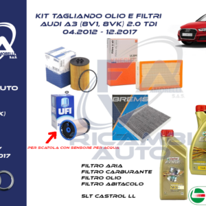 Kit Tagliando Audi A3 con sensore 2.0 TDi