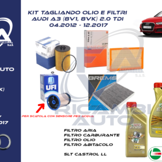 Kit Tagliando Audi A3 con sensore 2.0 TDi