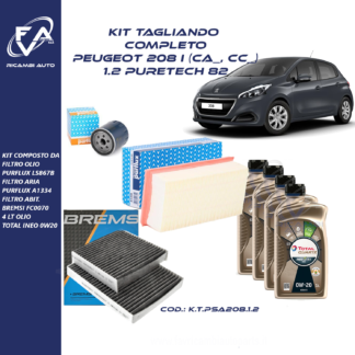 Kit tagliando Peugeot 208 I 1.2 puretech 82