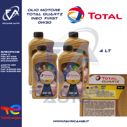 Olio Total Quartz Ineo First 0W30 183103 4Lt