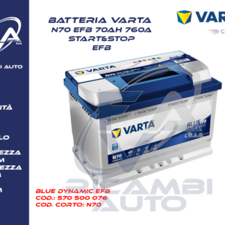 Batteria Varta Blue Dynamic EFB N70 70Ah 760A 570500076