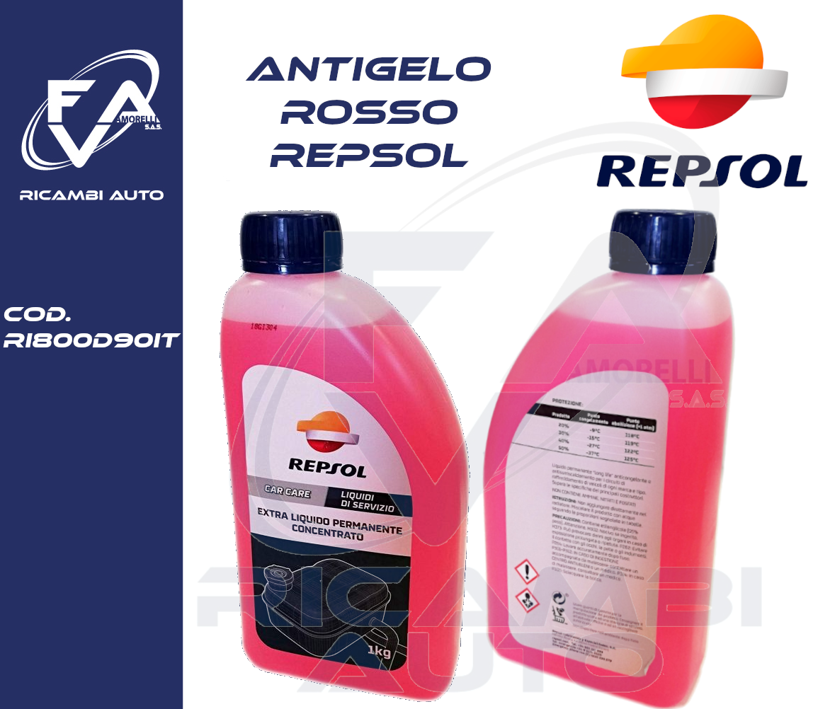 REPSOL - LIQUIDO ANTIGELO ROSSO 1 LITRO - F.A.V. di Amorelli