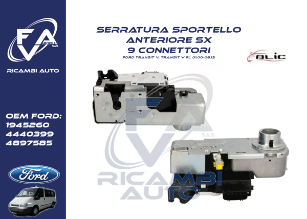 6010-03-031421P BLIC Serratura ant. sx Ford Transit